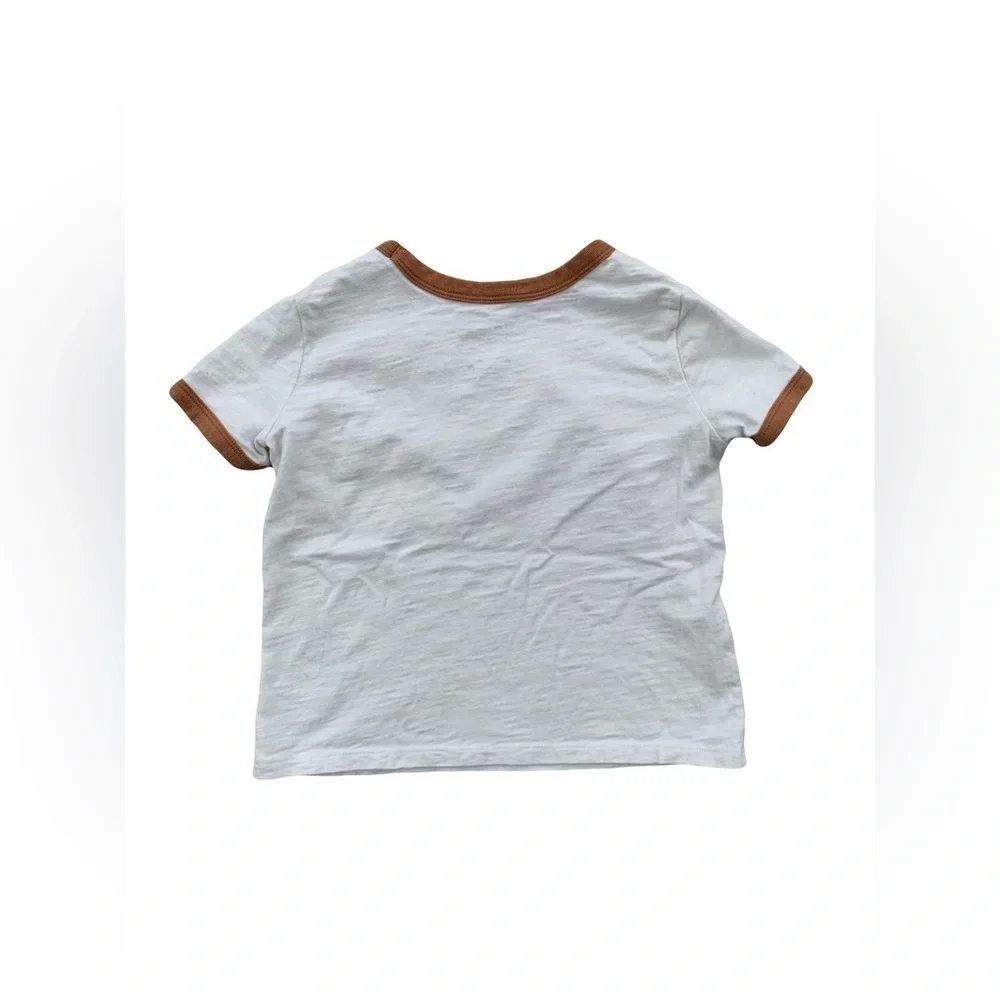 Little Co. Size 5T Smiley Stripe Ringer Tee - Picture 2 of 4